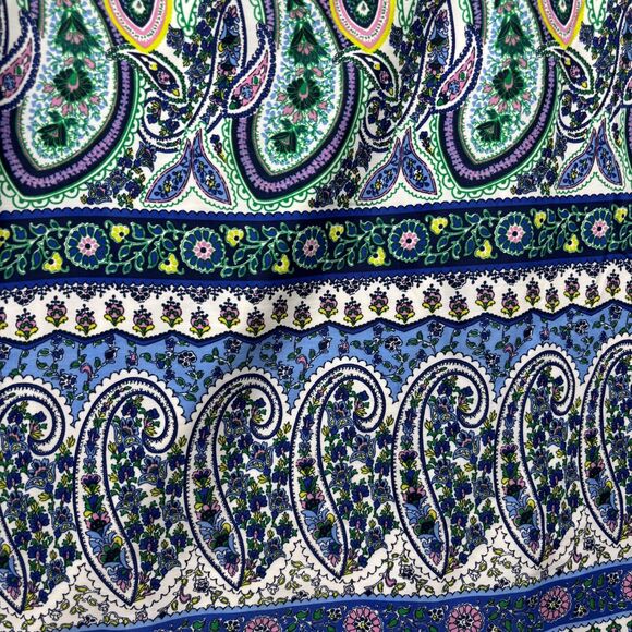 Old Navy Dress Paisley Shift Business Casual Church Preppy Blues Large B313 - Picture 2 of 9